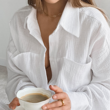 Load image into Gallery viewer, Double Layered Cotton Shirt Pajamas Set