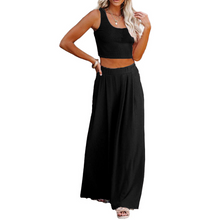 Load image into Gallery viewer, Wide Leg Pajamas with Matching Sleeveless Top