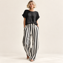 Load image into Gallery viewer, Sorrento Stripe Wide-Leg Lounge Set