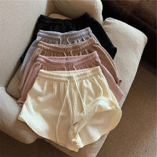 Load image into Gallery viewer, Lace Up High Waisted A-Line Shorts