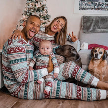 Load image into Gallery viewer, Round Neck Elegant Matching Christmas Pajamas Set
