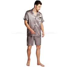 Load image into Gallery viewer, Men's Silk Nightwear Pajama Set
