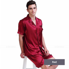 Load image into Gallery viewer, Men's Silk Nightwear Pajama Set
