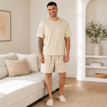 Load image into Gallery viewer, Easy Comfort Oversized Men’s Plaid Shorts Pajama Set
