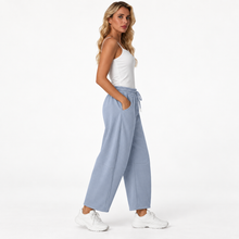 Charger l'image dans la galerie, Women’s Relaxed Barrel-Leg Ankle Pants with Drawstring &amp; Pockets
